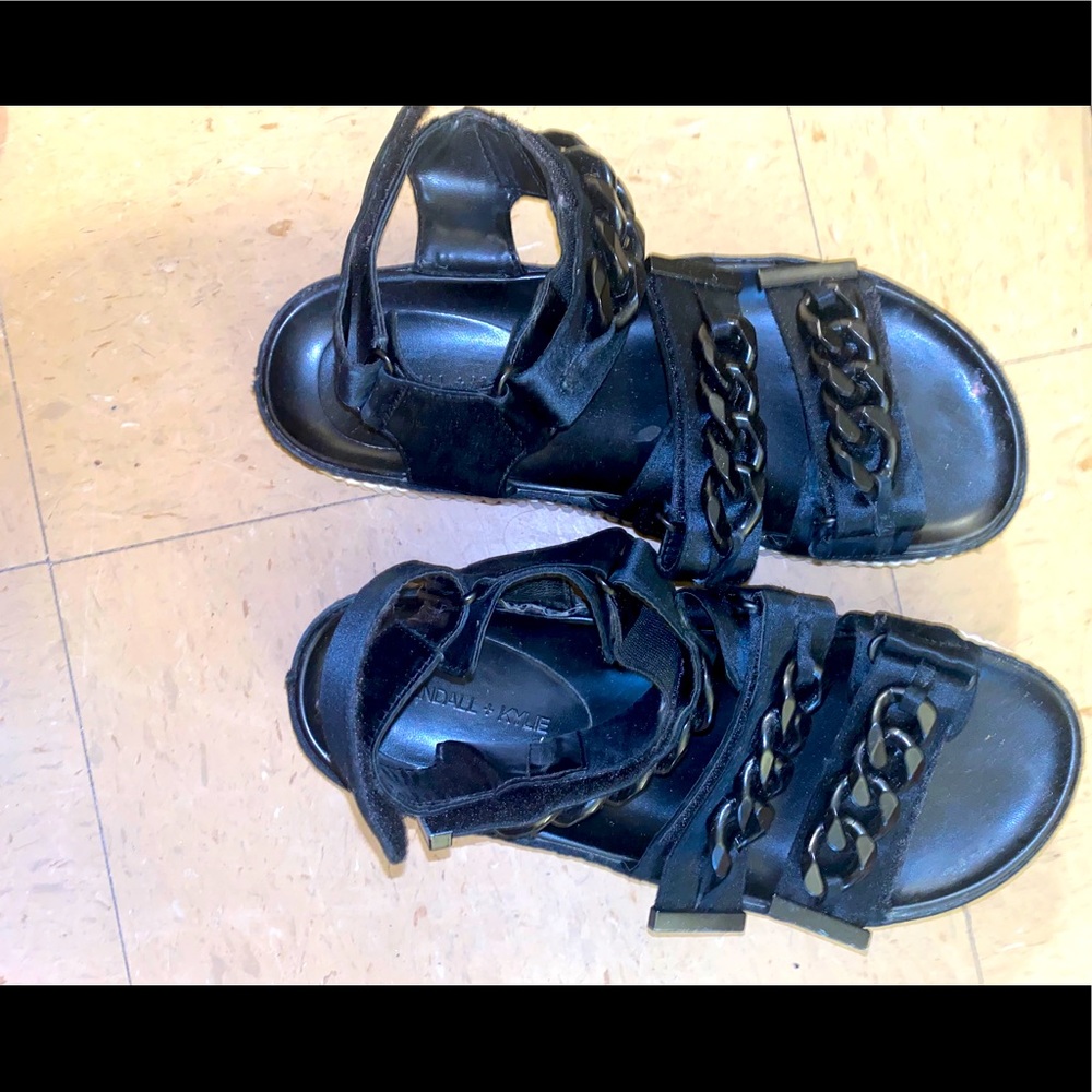Kyle and Kendal platform chain sandals